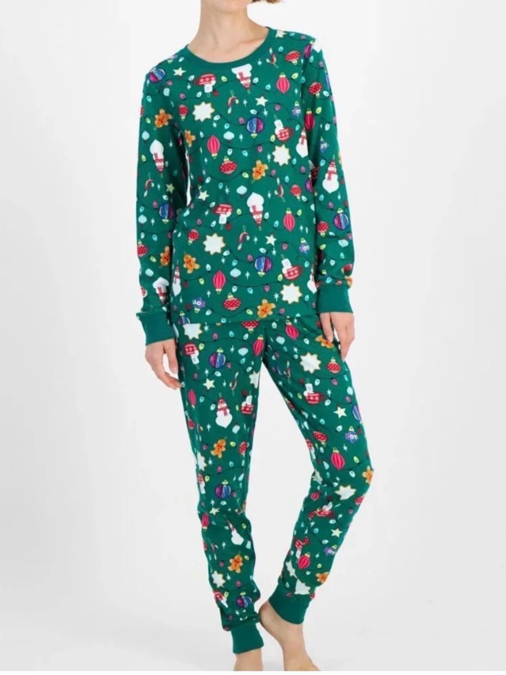Holiday Lane Women's Ornament Cotton Matching Family Pajamas Set